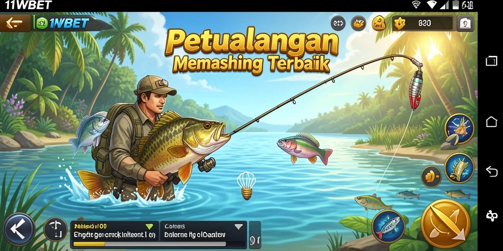 Gameplay seru dan menantang dari 11WBET saat memancing.