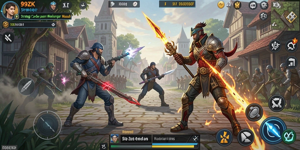 Tampilan gameplay 99ZK yang mendalam dan strategis.