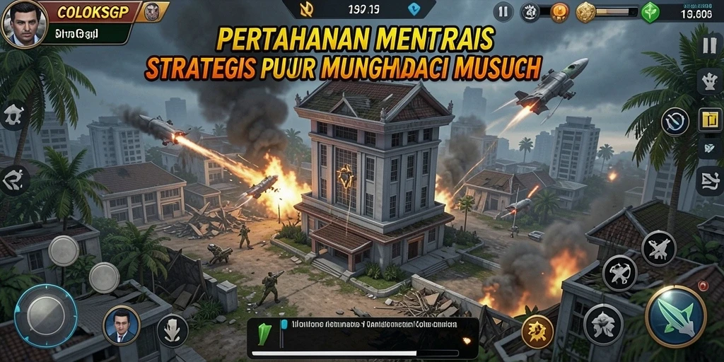 Gameplay COLOKSGP yang menegangkan dalam momen pertahanan menara.