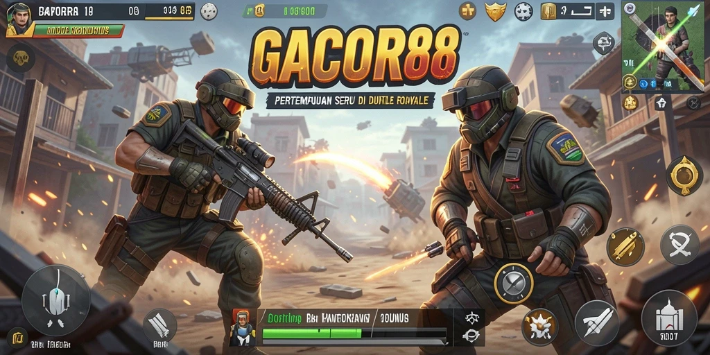 Tangkapan layar menampilkan pertempuran intens di arena GACOR88.