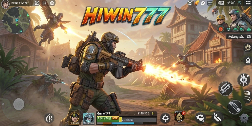 Tangkapan layar gameplay menampilkan pertempuran seru dalam HIWIN777.