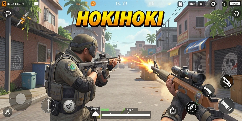 Tampilan gameplay menarik HOKIHOKI yang penuh aksi.