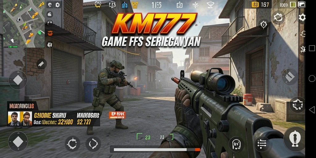 Gameplay seru KM777 dengan tembakan akurat dan strategi menarik.