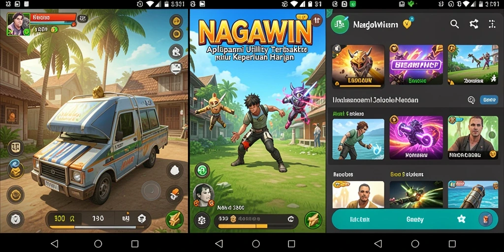 Tampilan utama NAGAWIN yang intuitif dan fungsional.