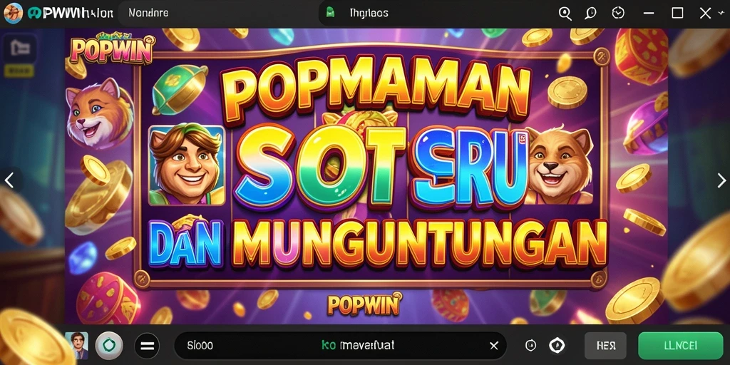 Tampilan screenshot utama POPWIN dengan gameplay Slot yang seru.