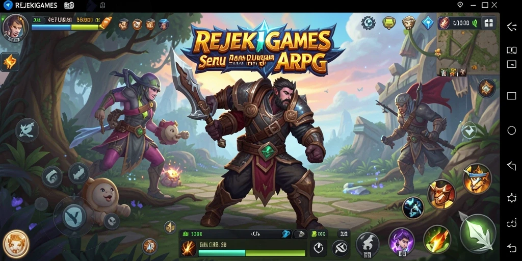 Tampilan aksi seru dalam gameplay ARPG REJEKIGAMES.