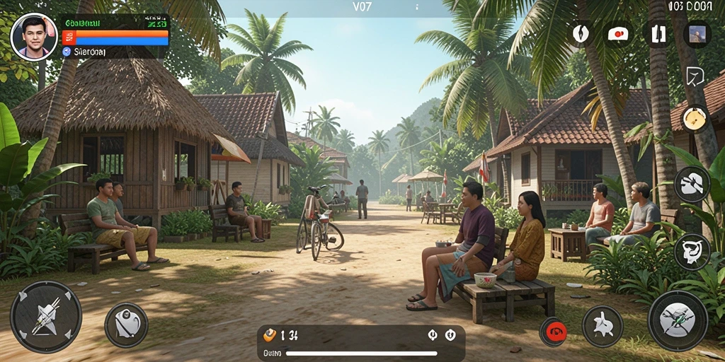 Tampilan gameplay V07 yang menarik dan penuh warna.