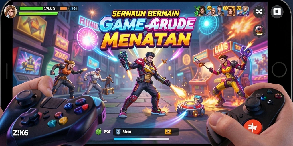 Gambaran gameplay seru dalam game Arcade ZK6.